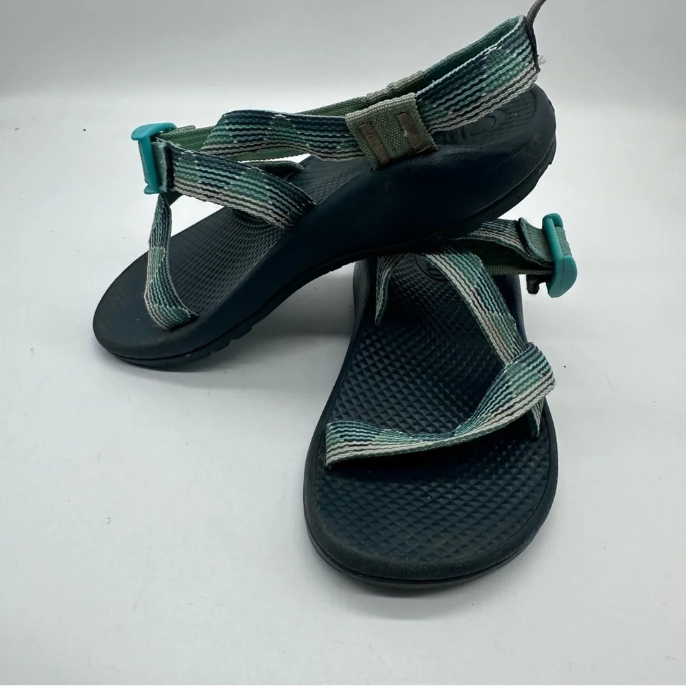 Chaco’s  Kids’ Z/1 EcoTread Marled Pine Striped Sandals Size 2